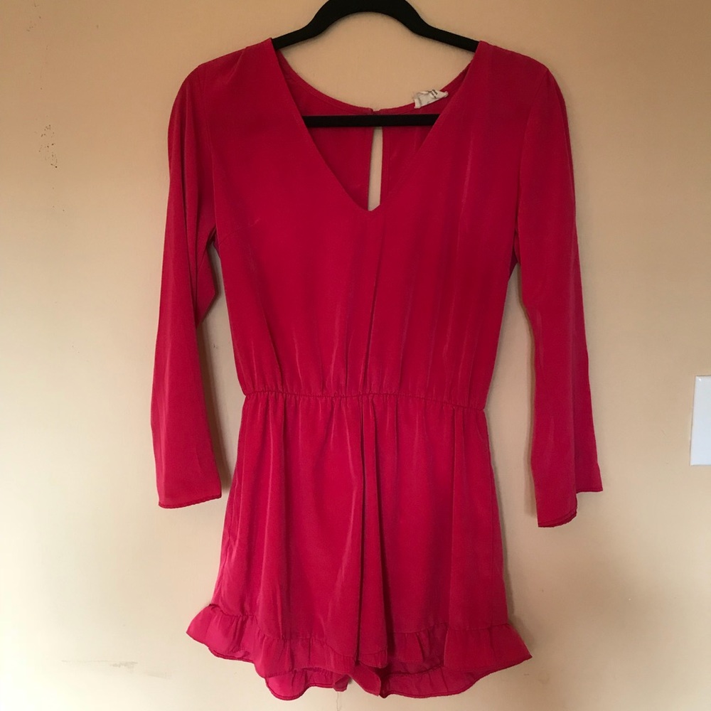 Hot pink romper